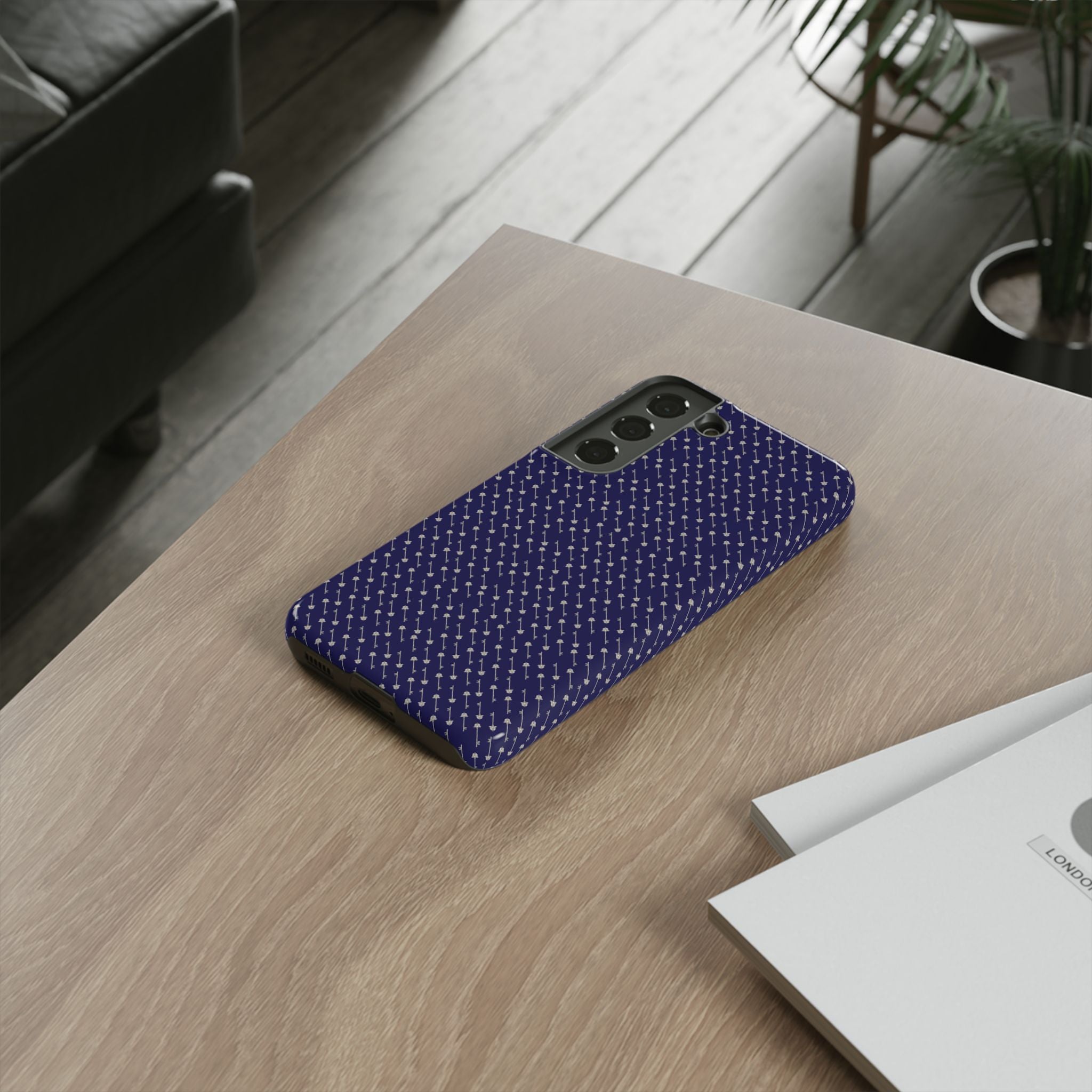 Abhorsen Silver Key Phone Case — Midnight Blue Necromancer Design