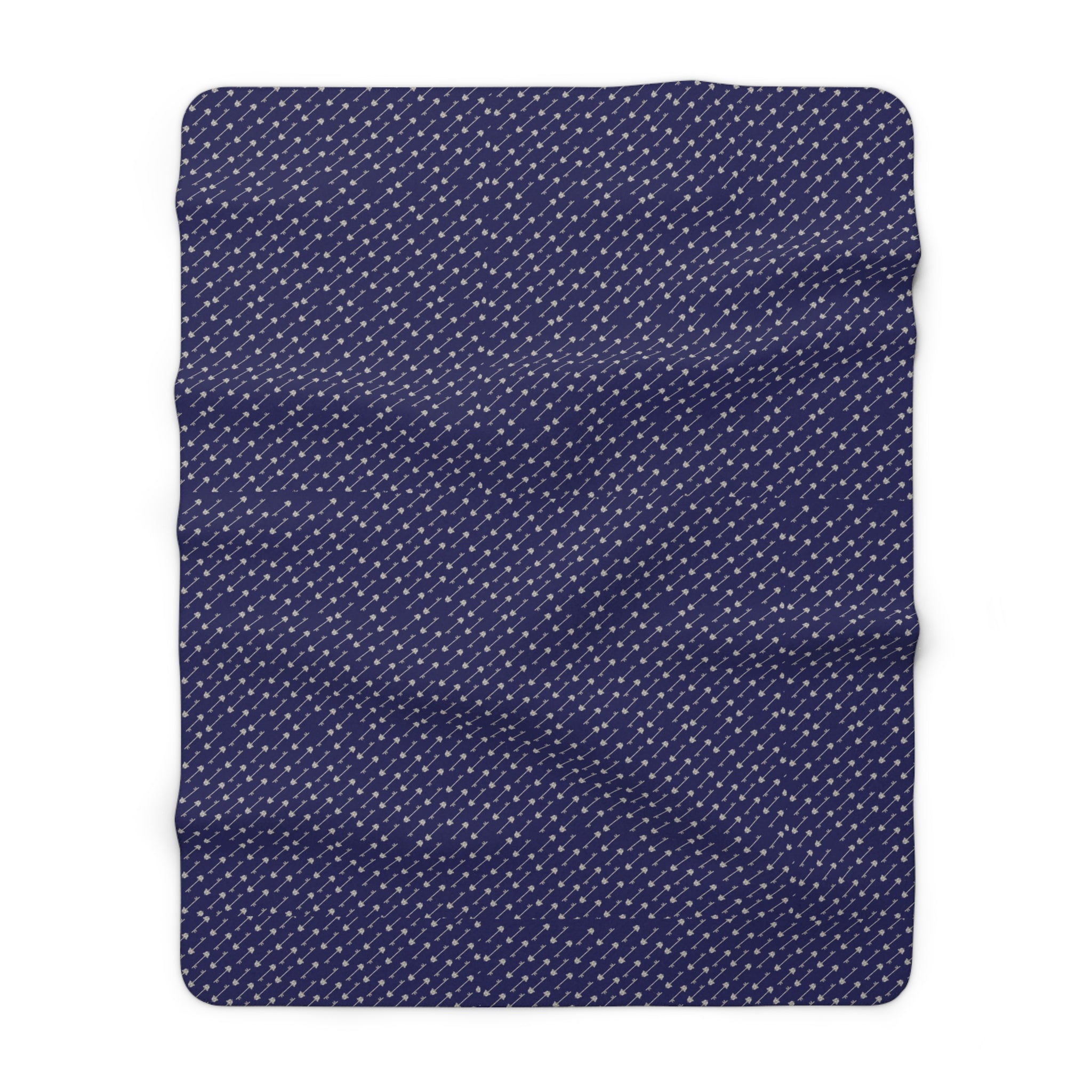 Navy Constellation Sherpa Blanket – Cozy Star Pattern Fleece Throw