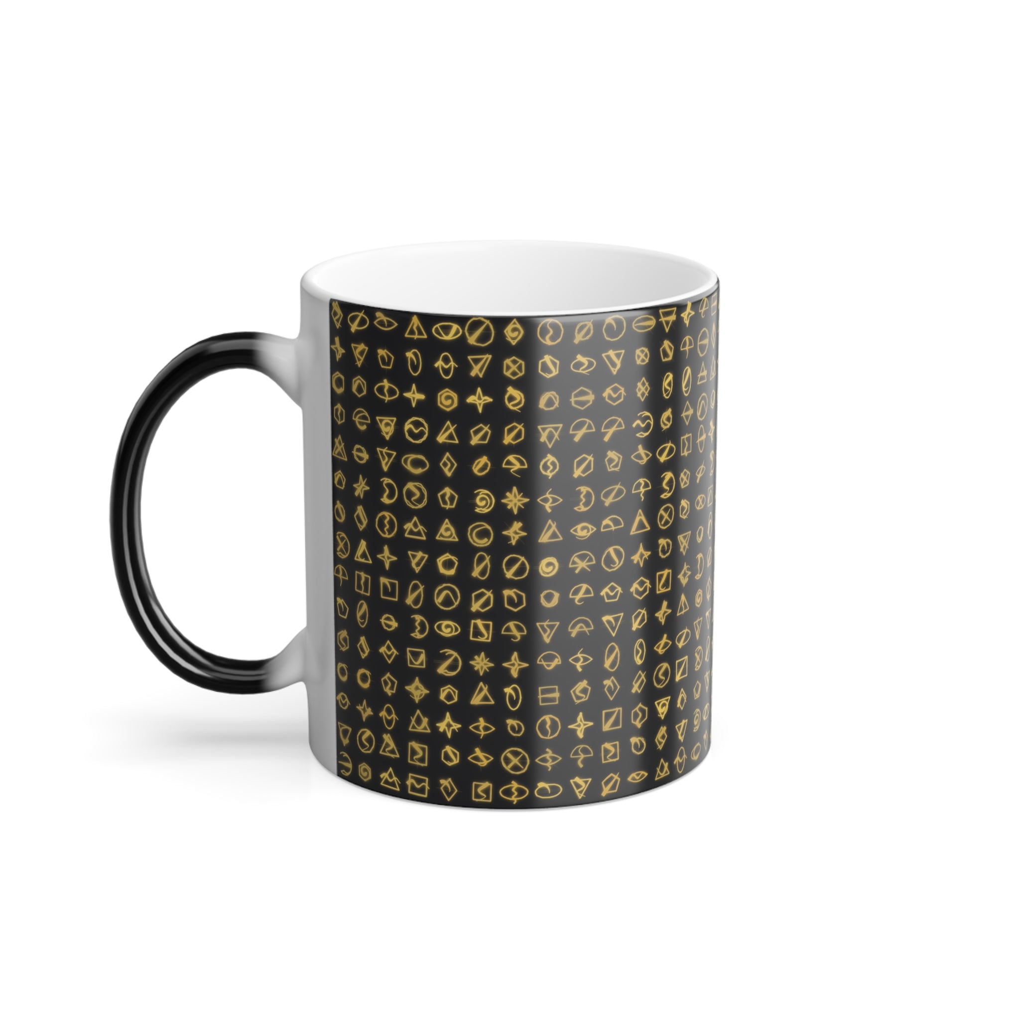 Glowing Gold Rune Color-Changing Coffee Mug — 11oz Charter Magic Morph Mug
