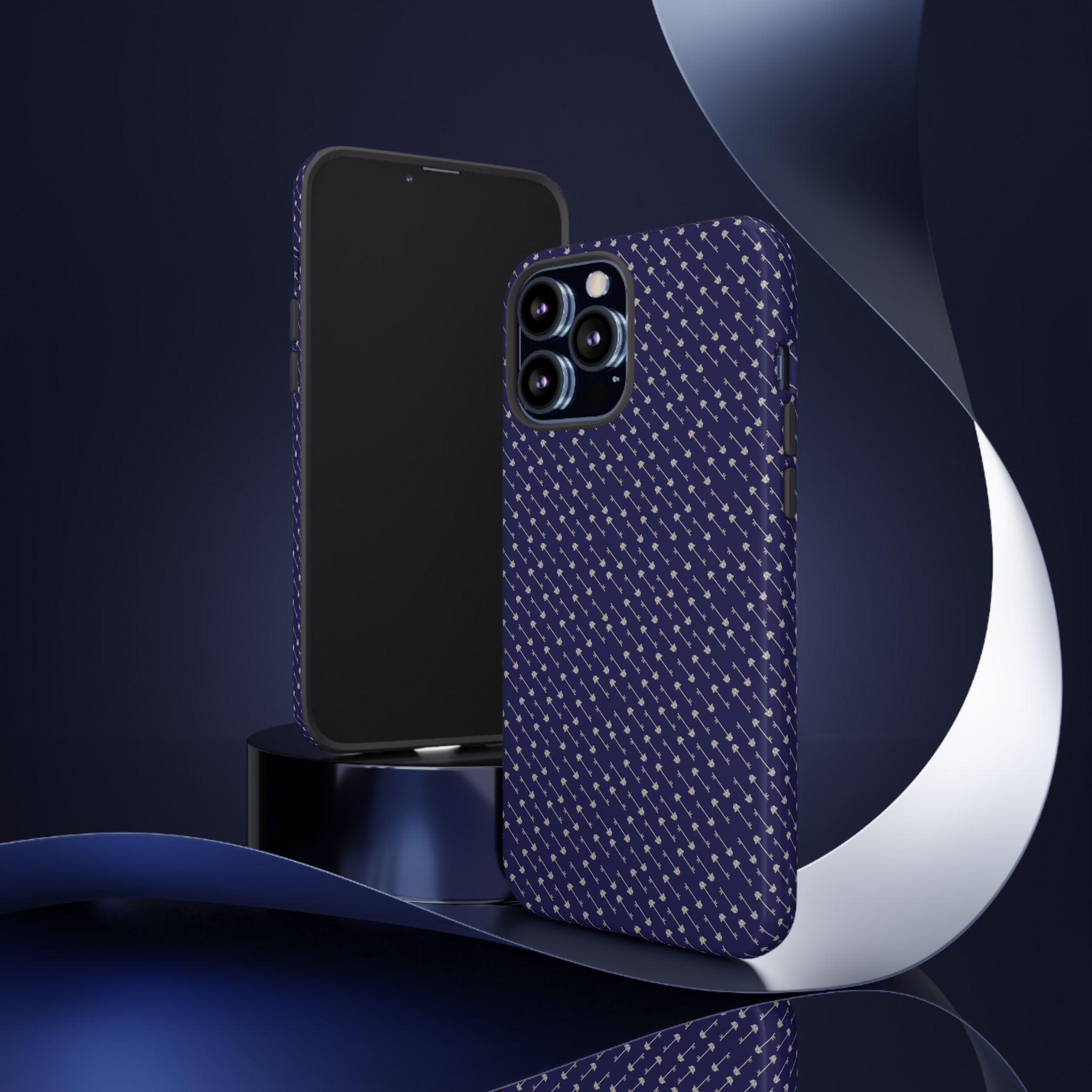 Abhorsen Silver Key Phone Case — Midnight Blue Necromancer Design