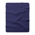 Navy Constellation Sherpa Blanket – Cozy Star Pattern Fleece Throw