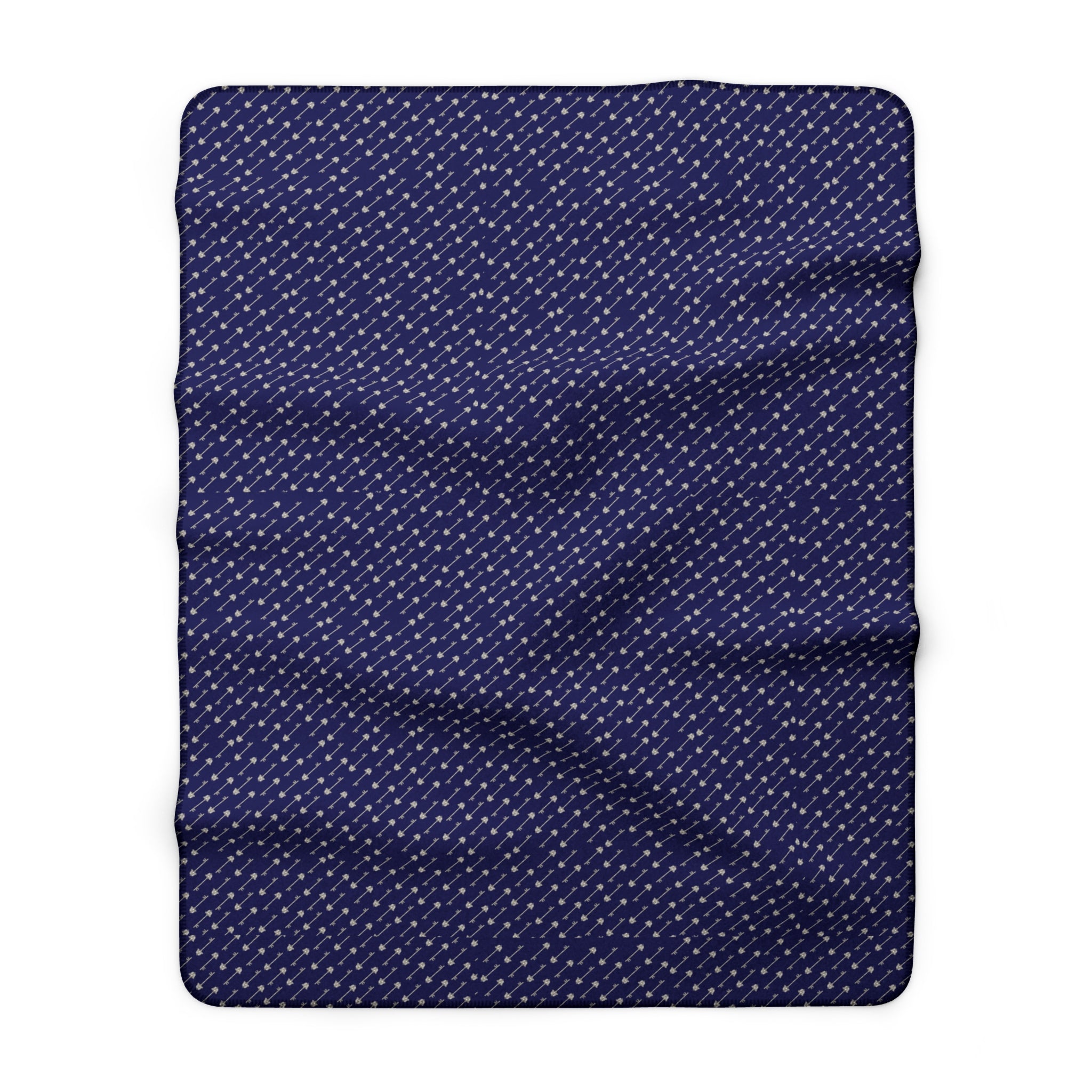 Navy Constellation Sherpa Blanket – Cozy Star Pattern Fleece Throw