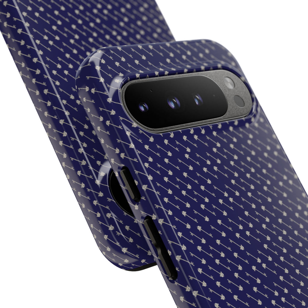 Abhorsen Silver Key Phone Case — Midnight Blue Necromancer Design
