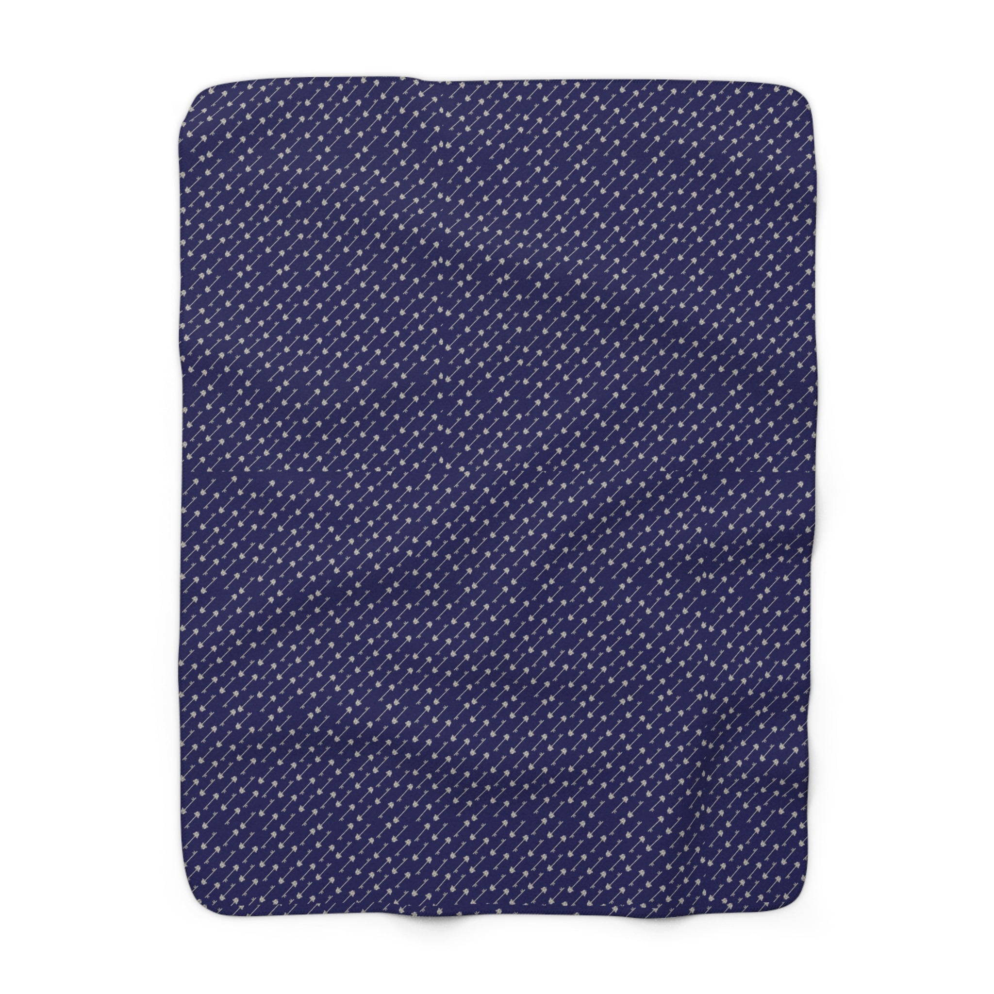 Navy Constellation Sherpa Blanket – Cozy Star Pattern Fleece Throw